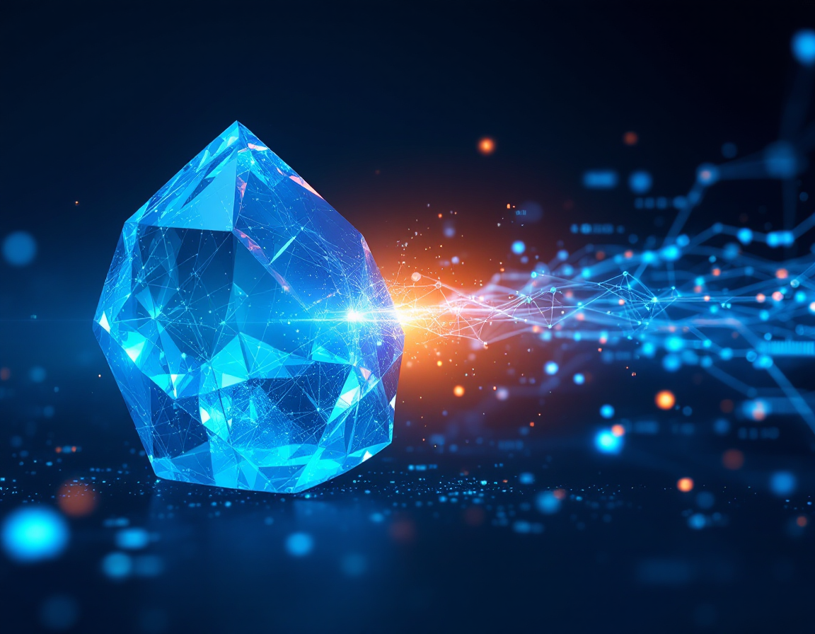 WQD AI Technology — prism refracting brand signals